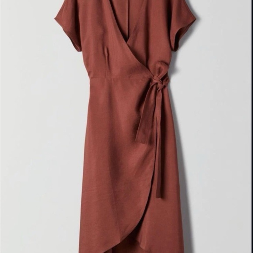 ARITZIA WILFRED | Magdalena linen wrap midi dress | size xxs
